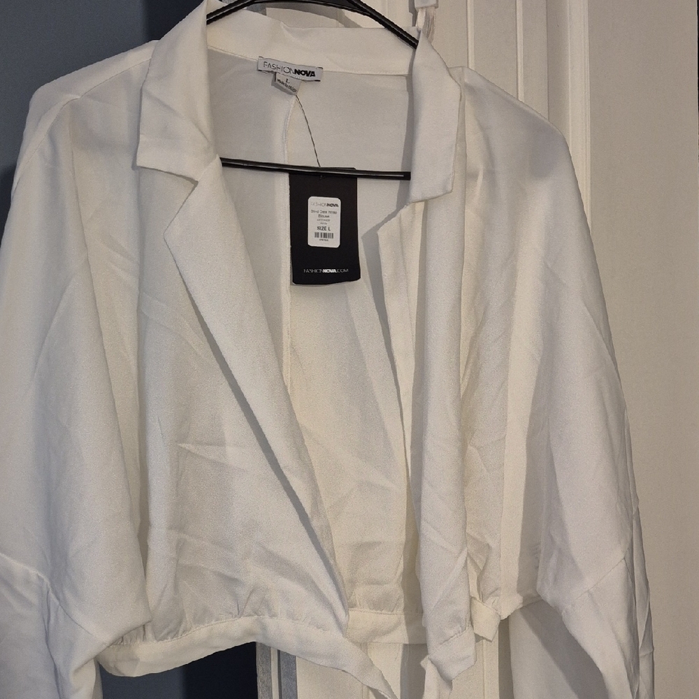 Fashion Nova Blind Date Wrap Blouse